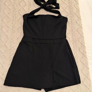 Fashion Nova Elegant Black Short Romper